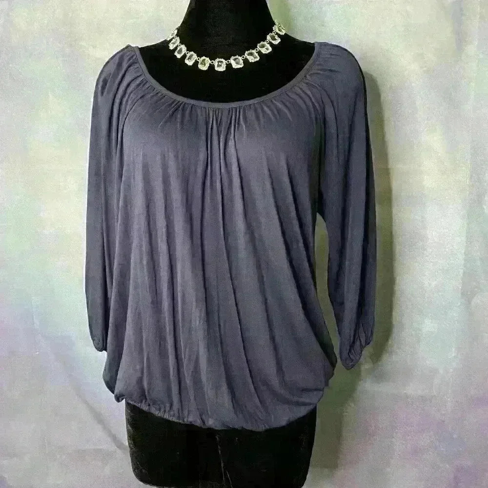 MICHAEL Kors scoop neck 3/4 sleeve peasant blouse